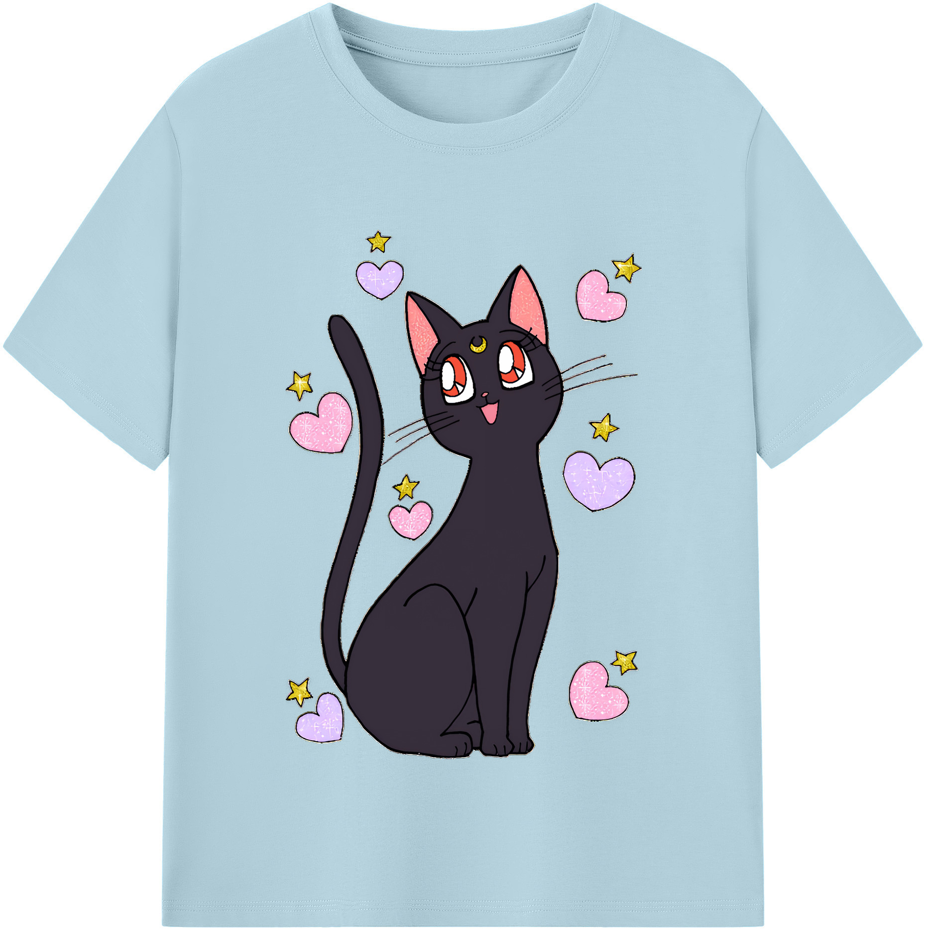 （画像用） 美少女戦士セーラームーン Sailor Moon 綿100％半袖Tシャツ（フロントプリント）